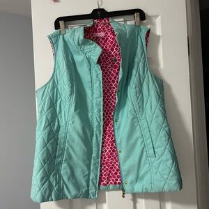 Lilly Pulitzer Quilted Vest Sea Foam Green Size Large